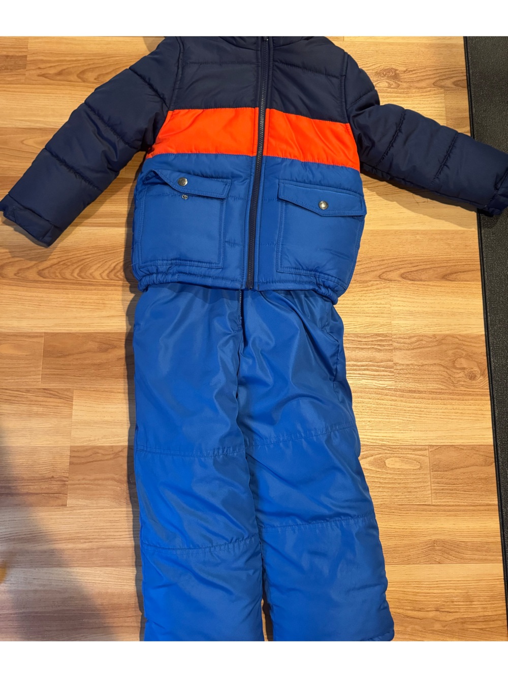 Carter's Blue and Orange Boys Snowsuit